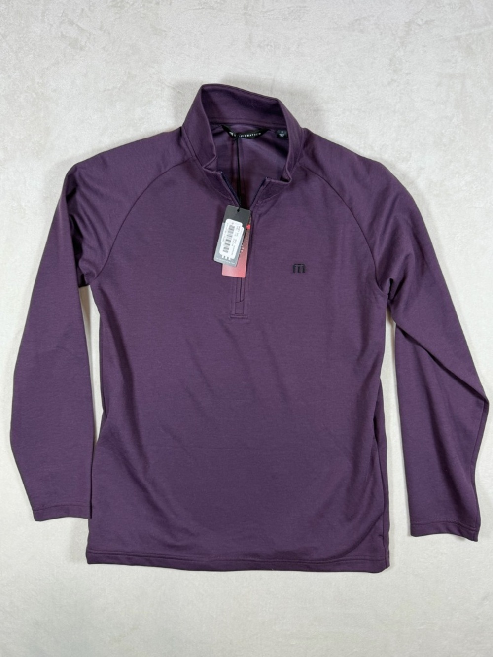 NWT Size Small Travis Mathew Cloud Men's Long Sleeve Quarter-Zip HEATER Pullover